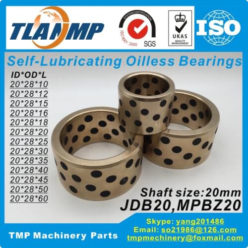 JDB2010/2012/2015/2016/2020/2025/2030/2035/2040/2050 , MPBZ20-10/12/15/16/18/20/25/30/35/40/45/50/60 Graphite Copper Bushings