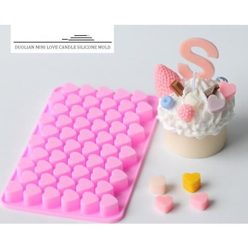 Mini love mold cake candle decoration wax grain mold DIY material love ice grid