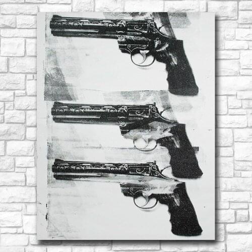 Fashion Graffiti Art Three Guns Wall Art Canvas Painting For Living Room Home Decor Oil Painting Wall Art Picture No Frame