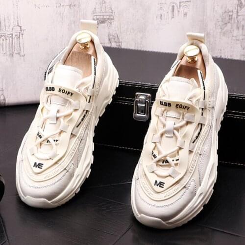 2021 New Mens Hip-hop Punk Loafers Sports Sneakers Britain Streets Retro Platform Causal Flat Rock Shoes For Zapatillas Hombre