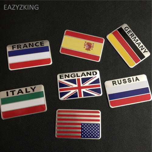 EAZYZKING Car-Styling National Flag Stickers for Citroen DS-series C-Quatre C-Triomphe Picasso C1 C2 C3 C4 C4L C5 Elysee