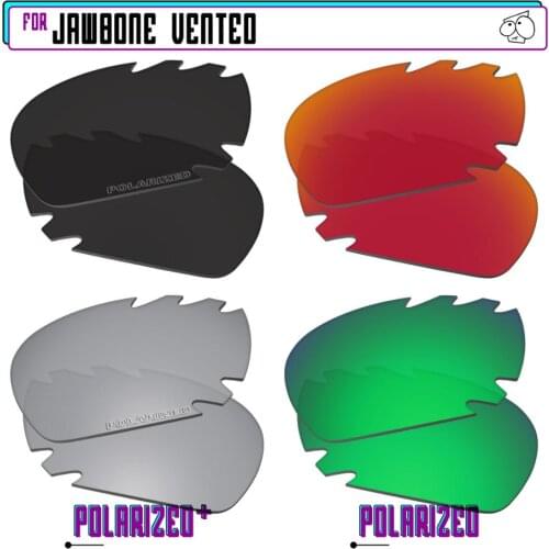 EZReplace Polarized Replacement Lenses for - Oakley Jawbone Vented Sunglasses - BkSrP Plus-RedGreenP