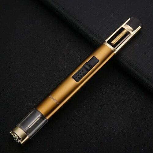 Portable Pen Spray Gun Cigar Butane Jet Lighters Metal Windproof Torch Gas Lighter Kitchen Outdoor Camping Candle Ignition Tool