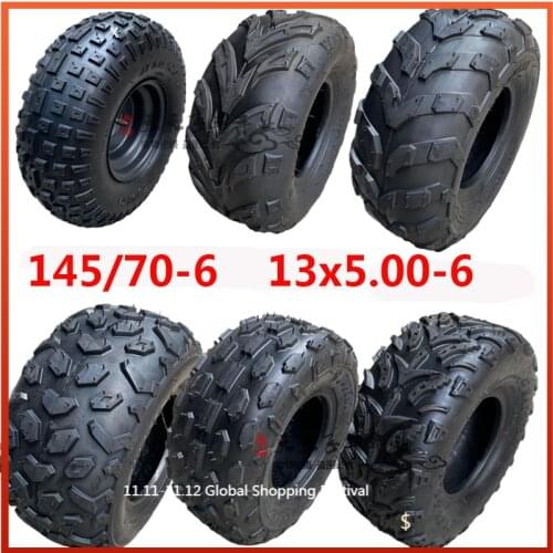 6 Inch ATV Tire 145/70-6 14X5.00-6 13X5.00-6 four wheel vehcile Fit for 50cc 70cc 110cc Small ATV Front Or Rear Wheels
