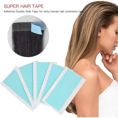 60 tabs Replacement Tape For Tape Hair 4cm*0.8cm Super Adhesives Blue Tape Double-sided Lace Front Support Tape