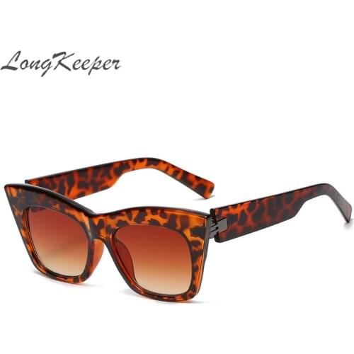 Brand Design Big Frame Cat Eye Sunglasses Women Oversize Square Sun Glasses Black Leopard Driving Goggle Oculos De Sol Mujer