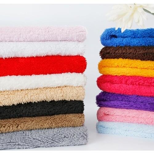160cm*50cm Super Soft Solid Color Lamb Wool Fabric Plush Fabric Clothing Lining Fabric Background Fabric Bedding Toys DIY Fabric