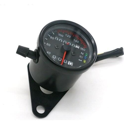 New Universal Motorcycle Speedometer Odometer Gauge Dual Speed Meter with LCD Indicator Vintage Modification Accessory