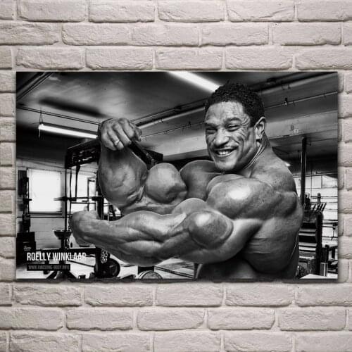 Awesome muscle bodybuilder bodybuilding man EX314 living room bedroom home wall art decor wood frame fabric poster print