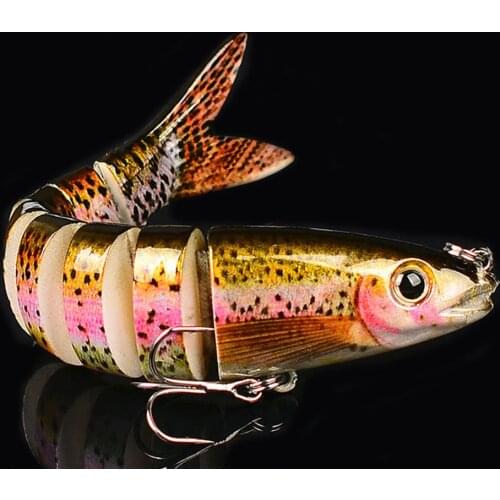 WALK FISH 19g Sinking 8 Segments Fishing Lures Multi Jointed Wobblers Swimbait Hard Bait Fishing Tackle For Bass Isca Crankba