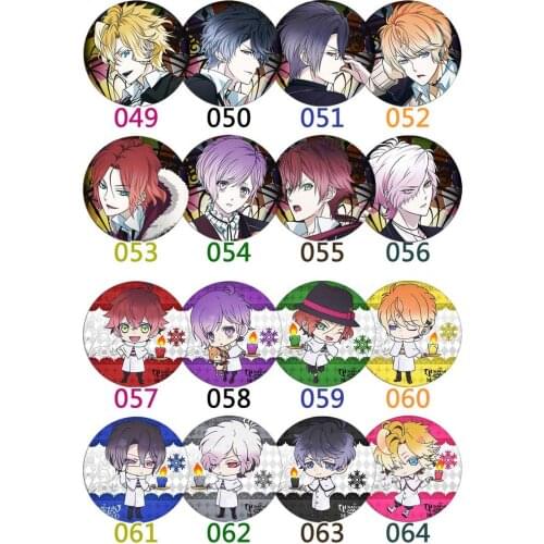 ZXFJXR 58MM Anime DIABOLIK LOVERS Ayato Kanato Laito Shu Reiji Ruki Badge Round Brooch Pins Backpack Deco