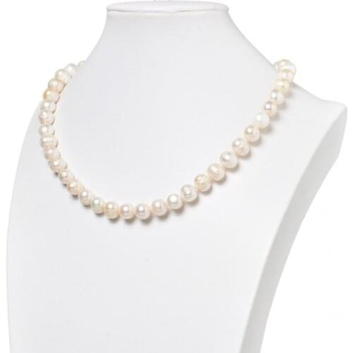 10-11mm White Freshwater Natural Pearls Suitable For Handmade Necklace 19inch For Valentines Gifts H474