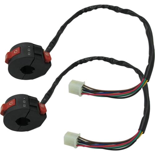 2 Pieces 3-Function Left Handlebar Switch Assembly for 50CC 70CC 90CC 110CC 125CC ATV Quad