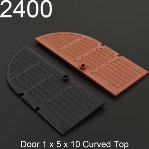 2PCS Windows and Doors Series Parts Door 1x5x10 Curved Top Circle Windows Walls 2400 MOC Building Block Toys parts