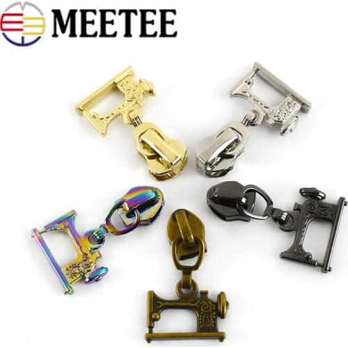 20pcs 3# 5# Meetee Zipper Sliders for Metal &resin Zippers Puller Head DIY Zip Repair Kits Sewing Clothing Bags Accessories F2-5