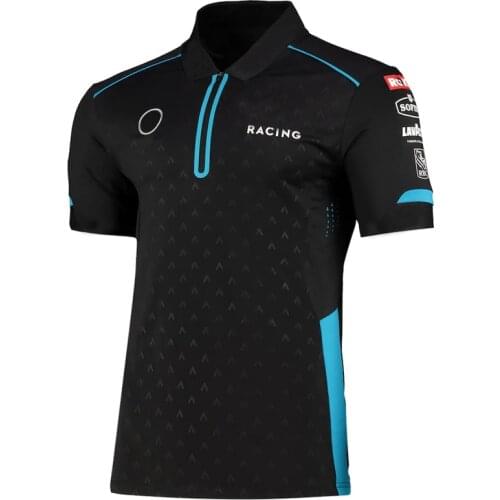 2021 negro solapa de Polo para AMG Petronas Motorsport F1 equipo de carreras GP los hombres transpirable pantalón corto Casual C