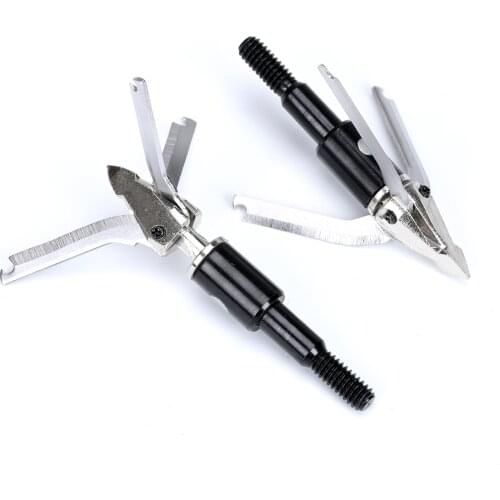 3/6/12pc 100 grain 3 Expandable Blade Arrow Head Rotational Meat Seeker Broadheads For Compound Bow Crossbow Hunting