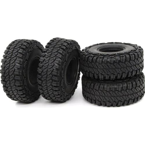 4PCS 115MM 1.9" Rubber Tires for1/10 HSP Redcat Axial SCX10 90046 TRX4 D90 1:10 RC Rock Crawler Car XC60 Accessories RC Crawler