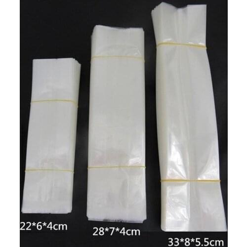 50pcs/lot-22*6*4cm,28*7*4cm,33*8*5.5cm Big Size PE clear plastic organ bags Vacuum packaging bag Scented tea storage bag