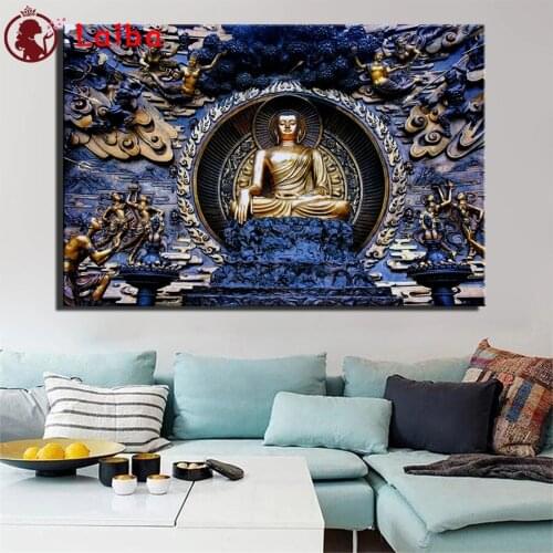 Diamond Painting Classical Buddha Statue Religious Art Cross Stitch Diamond Mosaic Picture Embroidery crystal Beaded Handicraft