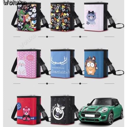 Car Trash Can Multifunction Cartoon Car Hanging Garbage Bin Built-in Garbage Bag kst Seat Back Hanging Bag CD50 Q01