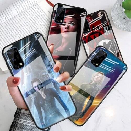 Tempered Glass Cover Marvel Avengers Black Widow For OPPO A9 2020 A52 Find X2 Lite Realme 7 7i 6 5 Pro C3 XT Phone Case