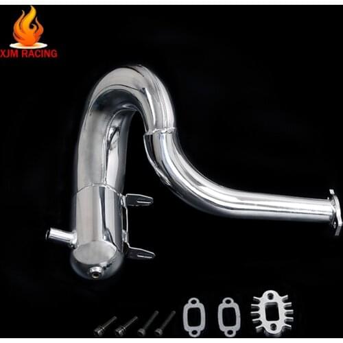 CNC Alloy Muffler Silenced Exhaust Pipe Kit for 1/5 HPI ROFUN BAHA KM ROVAN Mcd Gtb Racing Baja 5B 5T 5sc Ss Rc Car Toys Parts