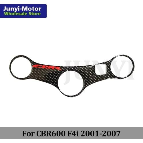 For Honda CBR 600 F4i CBR600F4i 2001 2002 2003 2004 2005 2006 2007 Carbon Fiber Decal Sticker Triple Tree Top Clamp Upper Front