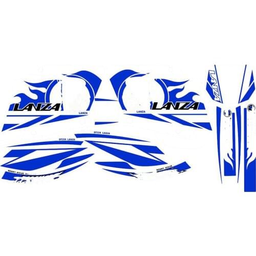 For YAMAHA LANZA DT230 LANZA DT 230 Motorcycle Free custom numbers names 3M Graphics & Backgrounds DECALS STICKERS kits
