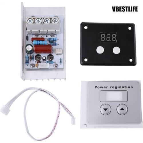10000W Voltage Controller SCR Digital Voltage Regulator Speed Control Dimmer Thermostat AC 220V 80A