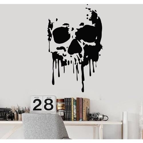 Gothic Horror Style Wall Decal Death Ghost Art Skull Bone Teens Bedroom Haunted House Party Interior Decor Vinyl Stickers 1897