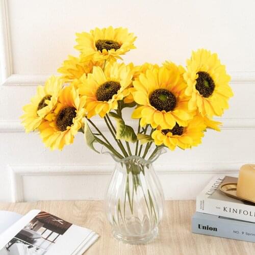 Artificial Silk Flower Sunflower bouquet Daisy Home Garden wedding Table DIY simulation Decorative Flowers accessorie plant