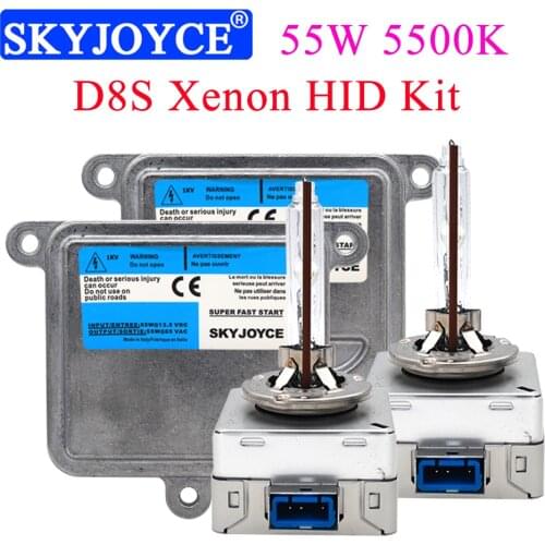 SKYJOYCE 55W HID D8S Car Headlight Kit Fast Bright 5500K D8S Auto Headlamp Bulb A71177E00DG D1S D3S HID Ballast 55W D8S Bulb Kit