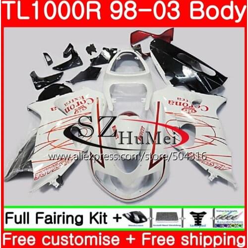 Body For SUZUKI TL1000 R TL 1000 R TL1000R 98 99 00 01 02 03 White SALE 1SH2 TL 1000R 1998 1999 2000 2001 2002 2003 Fairings