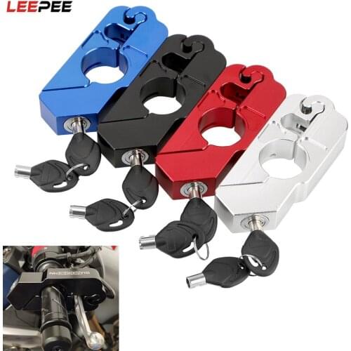 LEEPEE Security Safety Motor Locks Motorcycle Grip Lock Handlebar Handset Brake Lever Disc Locking Anti-theft Fit Scooter ATV