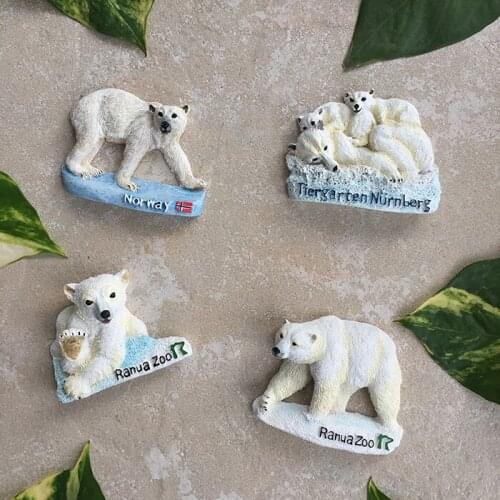 Fridge Magnet Resin Creative Quality Collection Super Fine Polar Bear