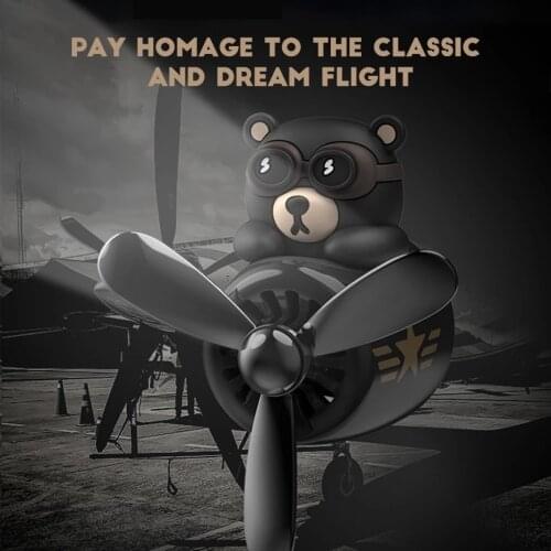 Little Bear Pilot Car perfume Pilot Rotating Propeller Air Outlet fragrance Flavoring Auto Air Freshener 자동차 공기 청정기 Accessories