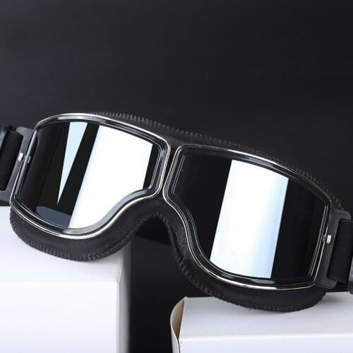 Motorcycle Goggles Collapsible Goggles Vintage Motorcycle Glasses Jet Pilot Sunglasses
