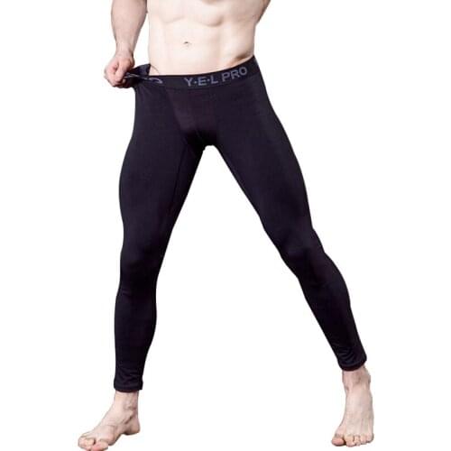 Men High Stretch Tight Long Running Pants Men Trousers Sexy Sport Tights Leggings Fitness Bodybuilding Gym Patchwork Man
