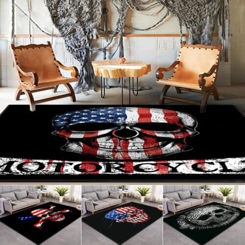 Nordic 3D Skull Soft Carpets For Living Room Halloween Party Decor Carpet Kitchen Floor Gift Area Home Rug Halloween Hallway Mat