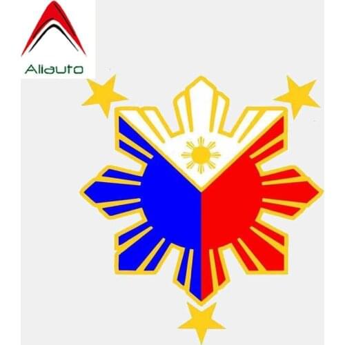 Aliauto Car Sticker Philippines Flag Nautical Star Accessories PVC Decal Cover Scratches for Tiguan Infiniti Peugeot ,14cm*13cm