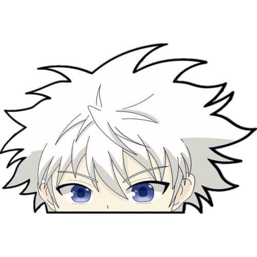 Killua Hunter Peeker Cartoon 3D Stickers For Car Anime Notebook Decal 15cm*10cm