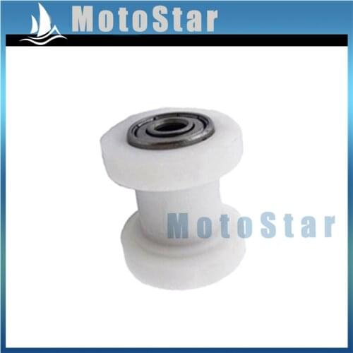 10mm White Chain Roller Pulley Tensioner For Chinese 50cc-250cc Pit Dirt Motor Bike Motorcycle