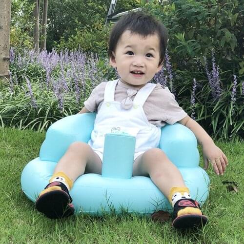 New Baby Inflatable Sofa Baby Learning Seat Bath Sitting Chair Outdoor Swimming Pool for Child Playing Eating Bathing Indoor