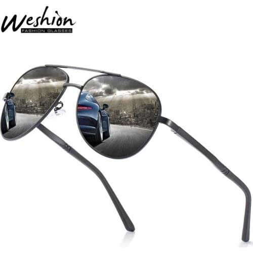 New Pilot Sunglasses Men Aluminum Magnesium Super Light Frame Male Glasses Retro Driving Fishing Eyewear UV400 Anti-Glare