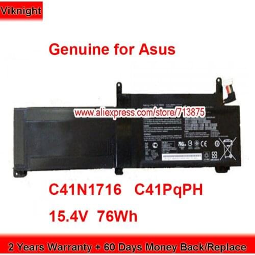 Genuine C41N1716 Battery C41PqPH for Asus GL703GM-71200T GL703GM-E5011T GL703GM-EE044T 15.4V 76Wh