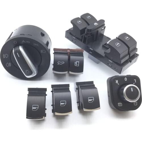 Window Headlight Mirror Tailgate & Fuel Flap Control Switch For VW Passat B6 CC Jetta Mk6 Tiguan 35D959903 5ND959565A 5ND941431B
