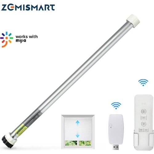 Zemismart Mihome Rechargable Roller Blind Motor for 17mm 25mm Tube Motorized Electric Curtain Driver Mijia App Remote Control