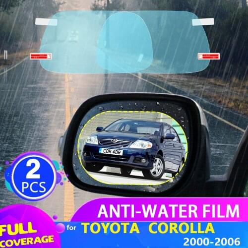 Car Rearview Mirror Film for Toyota Corolla E120 E130 2000~2006 Full Cover Anti Fog Rainproof Sticker Accessories 2002 2005