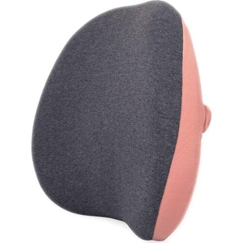 Y1UU Home Office Lumbar Support Pillow Soft Memory Cotton Back Massager Pain Pressure Relief Waist Cushion for Car Seat Chair